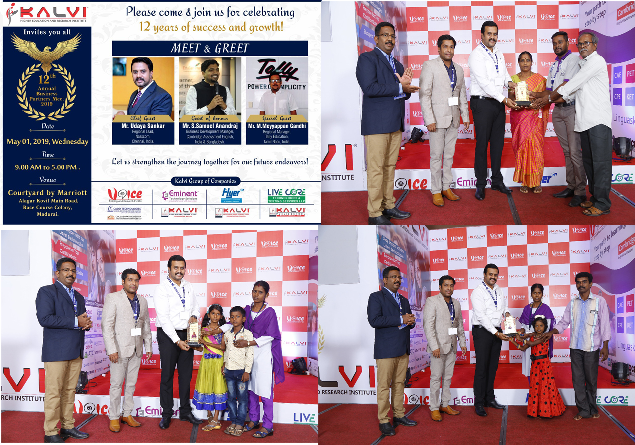 Best performers Award in DDUGKY project at 12th Annual business partners meet held at courtyard Marriot, Madurai