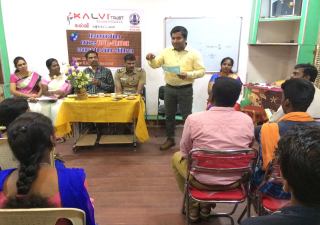 Kalvi Trust Madurai & Police ClubKarumbalai, Madurai joining hands to offer Offering Free TOEIC Training Program for Slum Children.